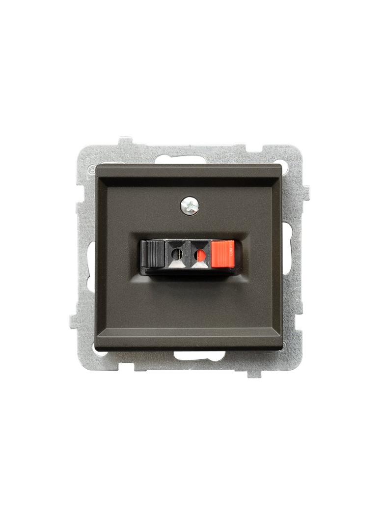 SONATA Gniazdo głośnikowe pojedyncze - kolor czekoladowy metalik GG-1R/m/40