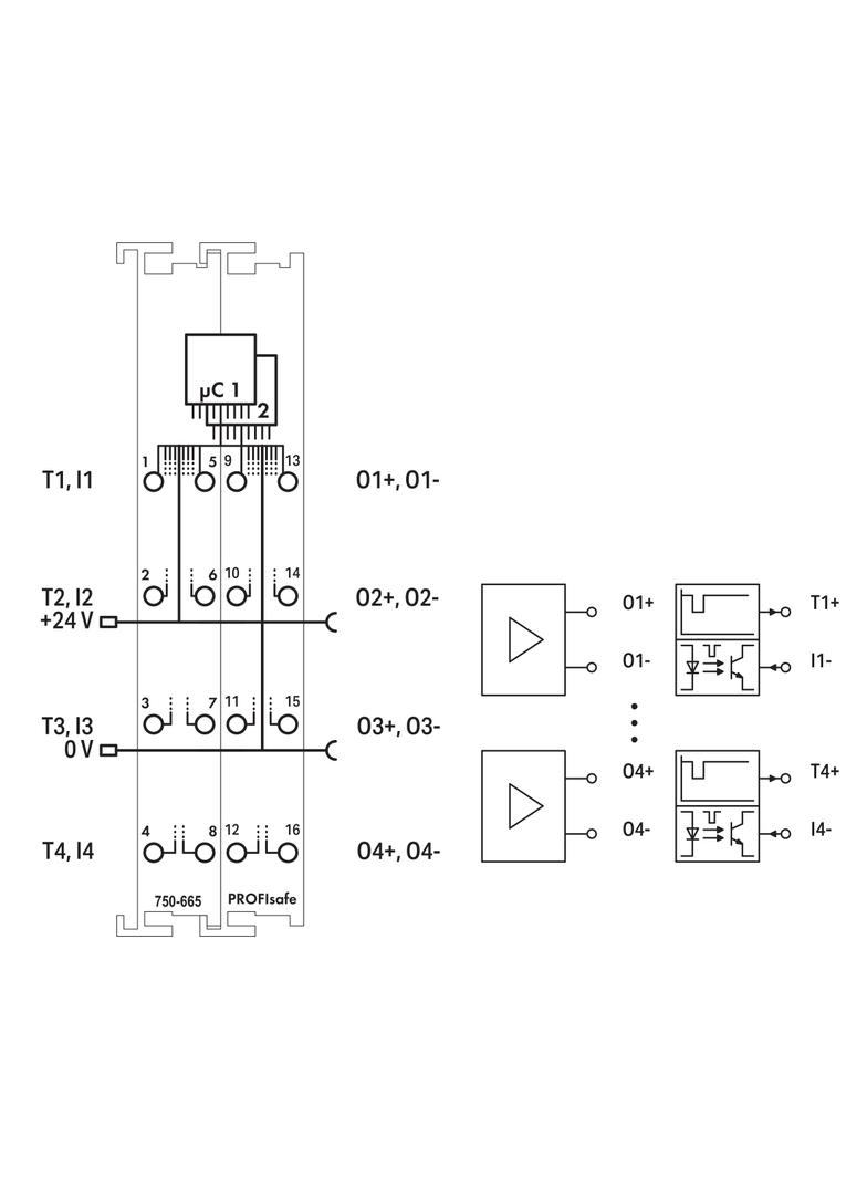moduł 4FDO 0,5A/4FDI 24VDC PROFIsafe WAGO