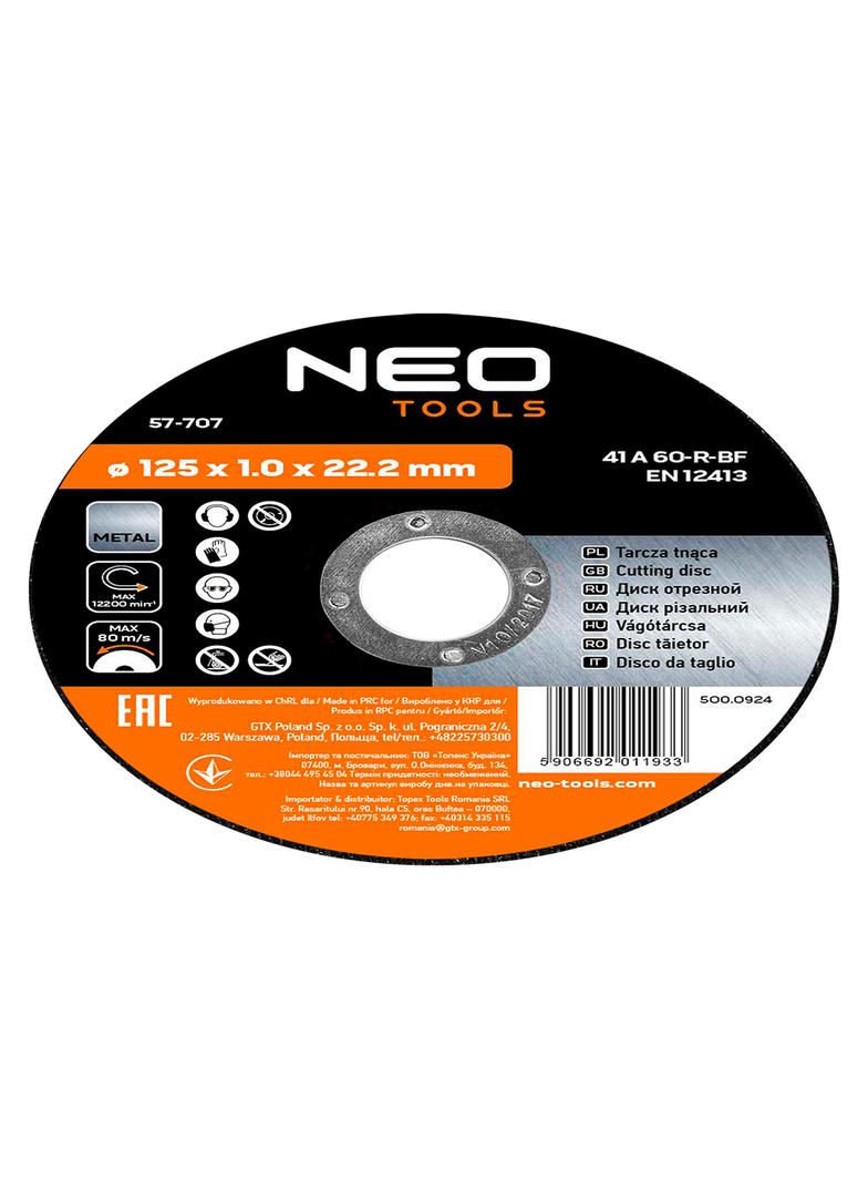 Tarcza tnąca do metalu 125 x 1.0 x 22.2 mm, 41 A60-T-BF, 10 szt.