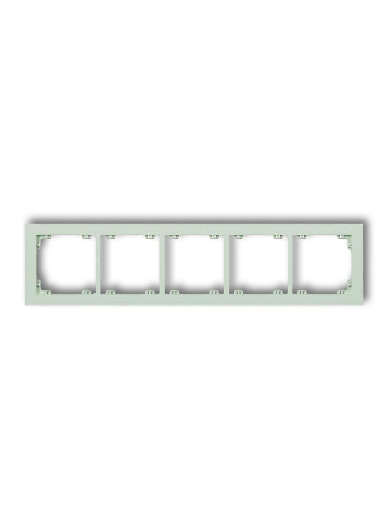 DECO Ramka pięciokrotna z tworzywa DECO Pastel Matt miętowy 46DR-5 KARLIK