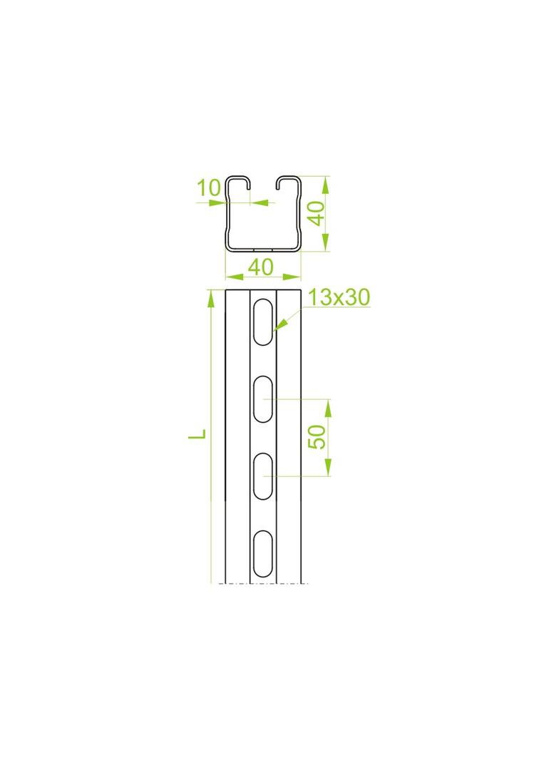 CTMT40H40/3 Ceownik montażowy 3,0 mm