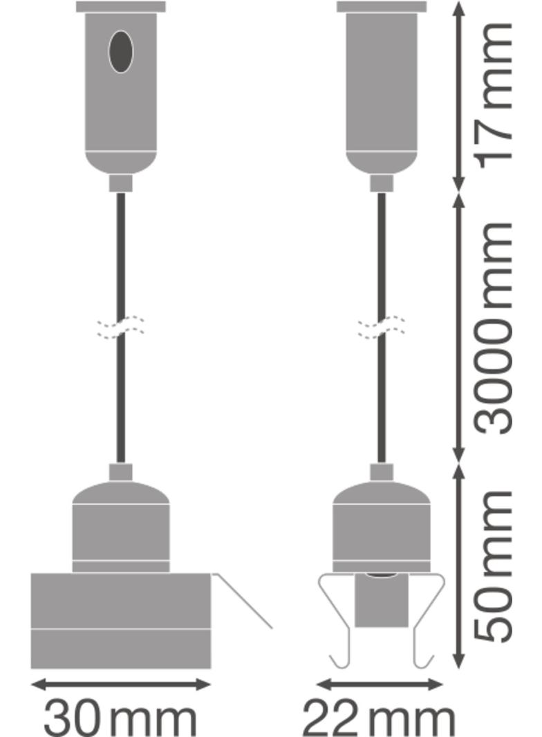 Zestaw do podwieszania szyny montażowej TRUSYS SUSPENSION KIT 3000