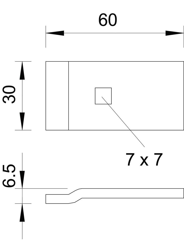 ZACISK 60X30X4MM ŚRUB.8,8 FT