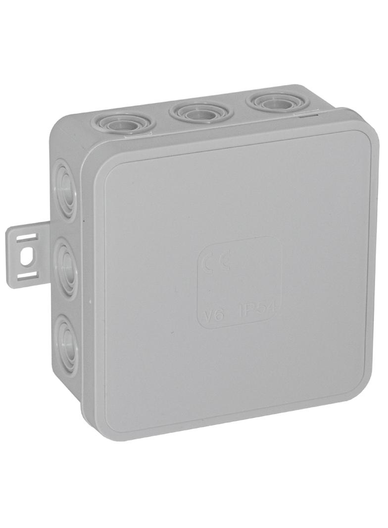 Puszka n/t CLICK IP54 12 przepustów kablowych 85x85x41mm szary 50 szt. OR-JB-13803/G/50 ORNO