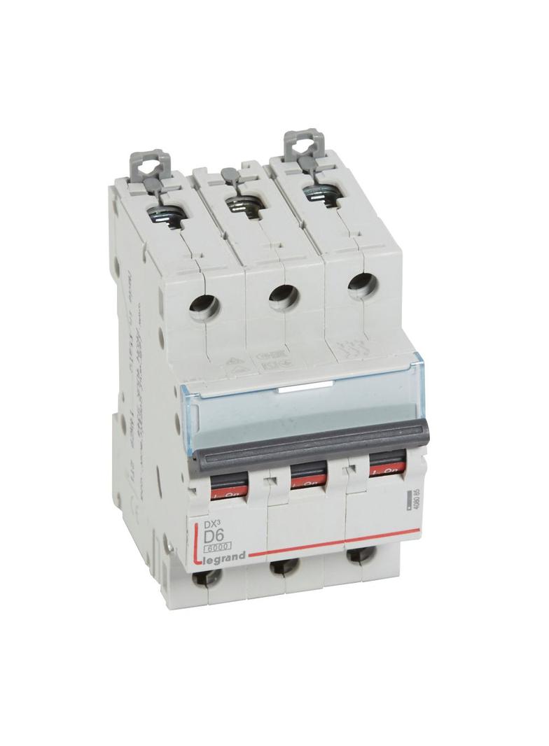 Wyłącznik Nadprądowy S 303 3P D6A 6kA DX3 408085 LEGRAND