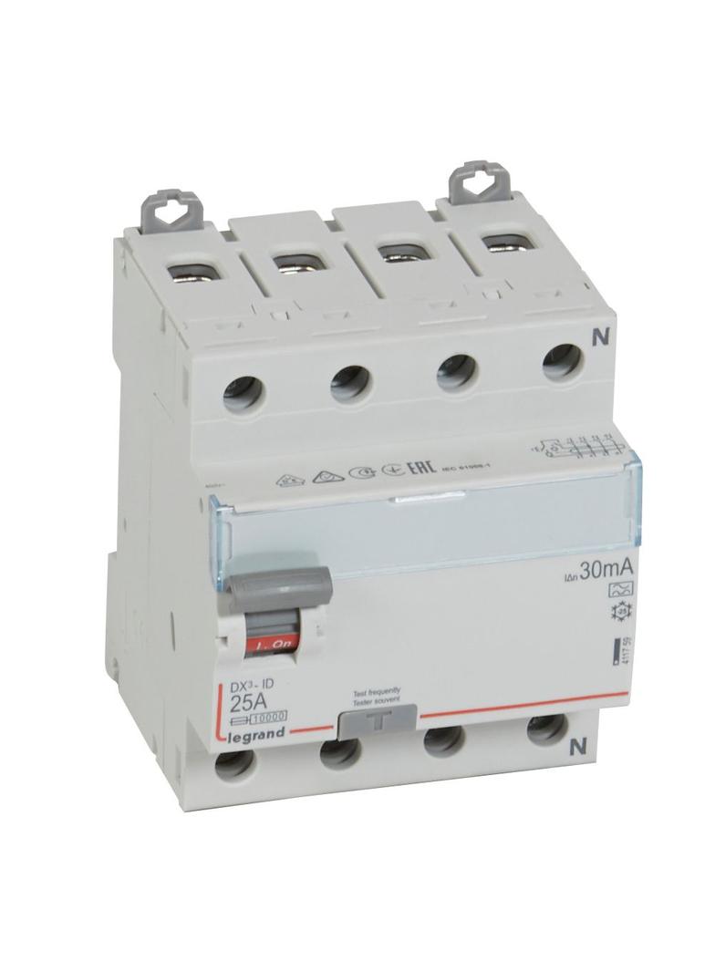 WYŁĄCZNIK RÓŻNICOWOPRĄDOWY P 304 4P 25A 30MA TYP A SERII DX3, Legrand