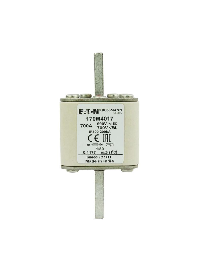 700A 690V 1/80 aR INDICATOR FUSE Wkładka szybka 700A AC 690V DIN 1 53x53x108 mm aR DIN, 170M4017 EAT