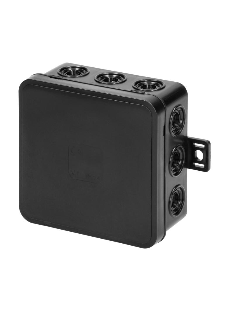 Puszka n/t CLICK IP54 12 przepustów kablowych 100x100x41mm czarny OR-JB-13804/B ORNO