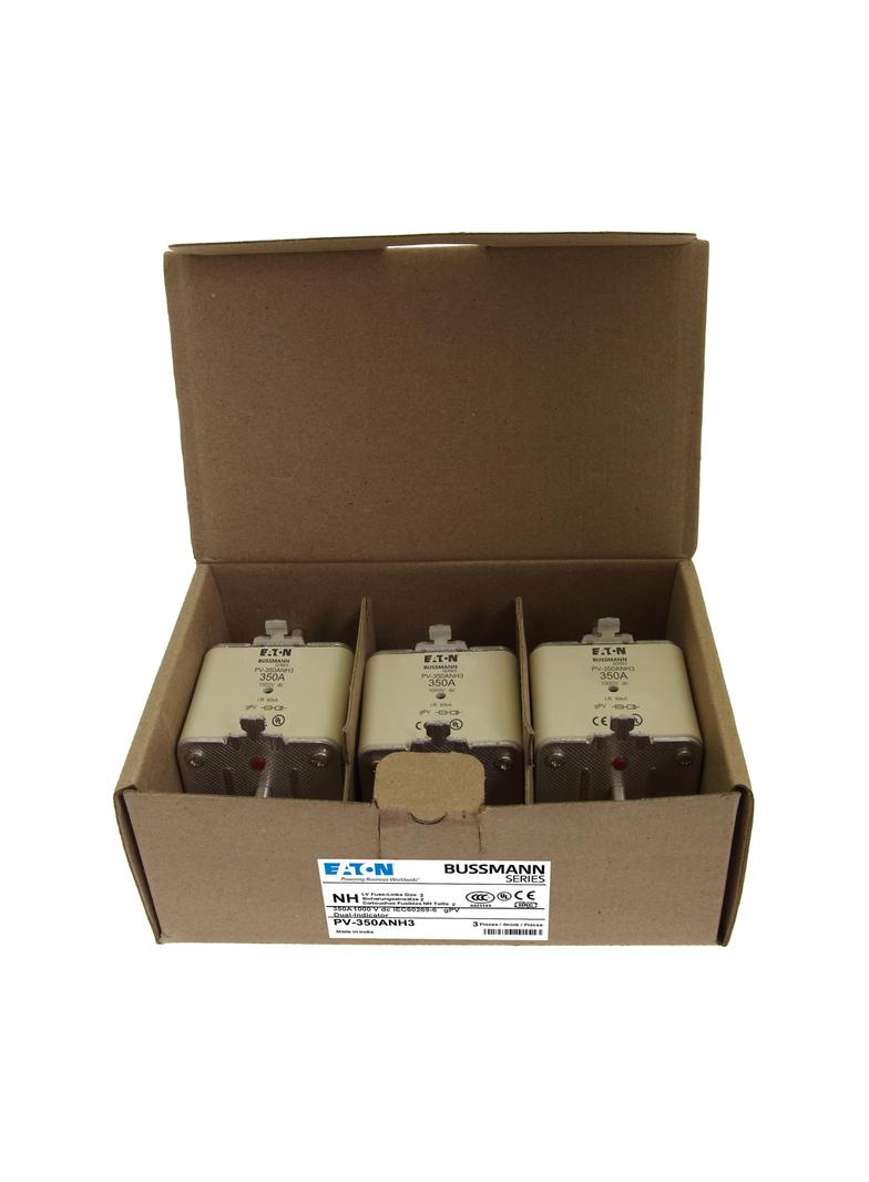 PV-350ANH3 Wkładka PV NH 350A 1000V DC PV rozmiar 3 podwójny wskaźnik PV-350ANH3 EATON