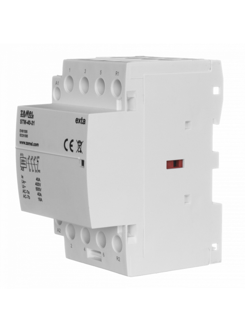 STYCZNIK MODUŁOWY INSTALACYJNY 40A, 3xNO+1NC, 230V AC, TYP: STM-40-31