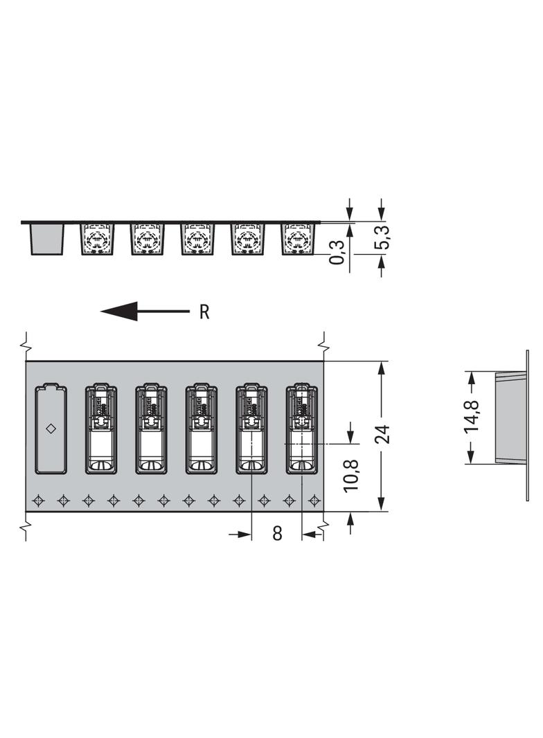 złączka SMD do płytek drukowanych z przyciskami