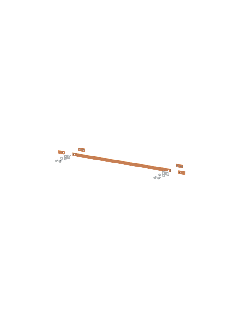 ZX2332 Szyna miedziana 20x5mm szerokość 3PW 750mm V2, A2 (do samodzielnego montażu)