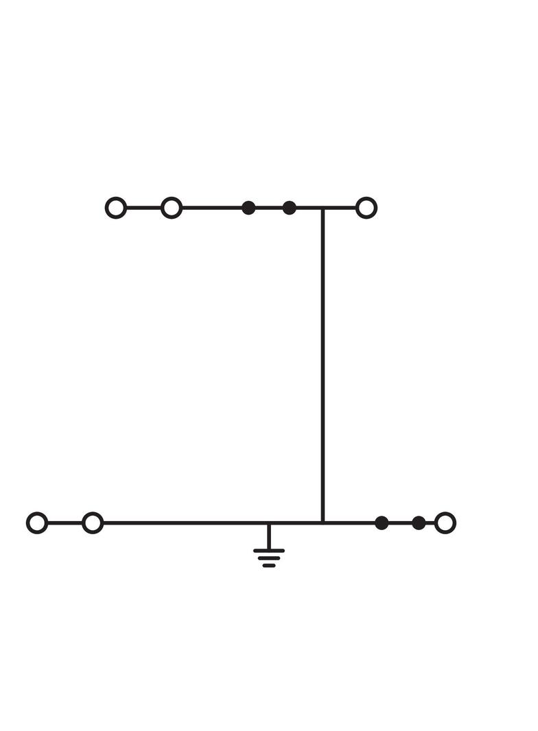 złączka dwupiętrowa PE 6-przewodowa 2,5 mm2 żółto-zielona