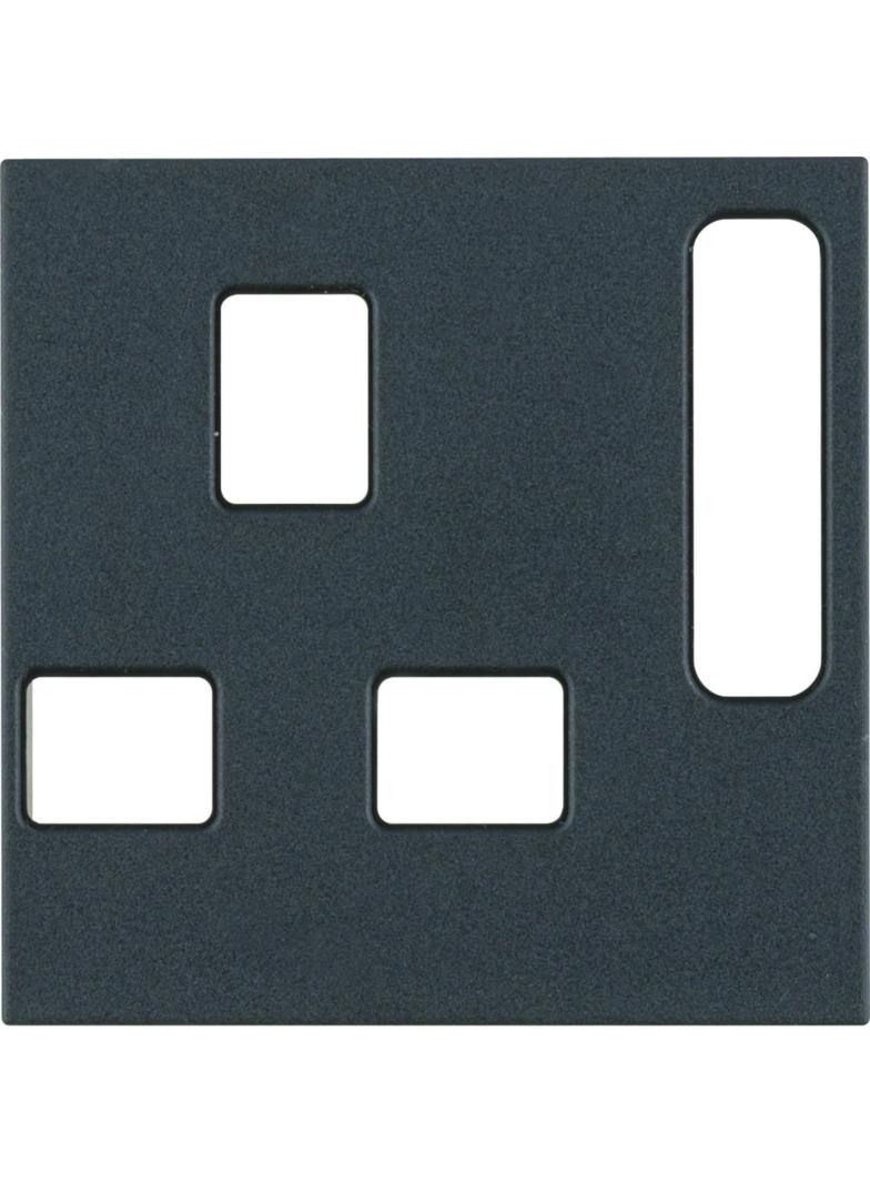 BERKER B.X/S.1 Płytka czołowa do gniazda z uziemieniem standard bryt. antracyt mat 3313071606 HAGER