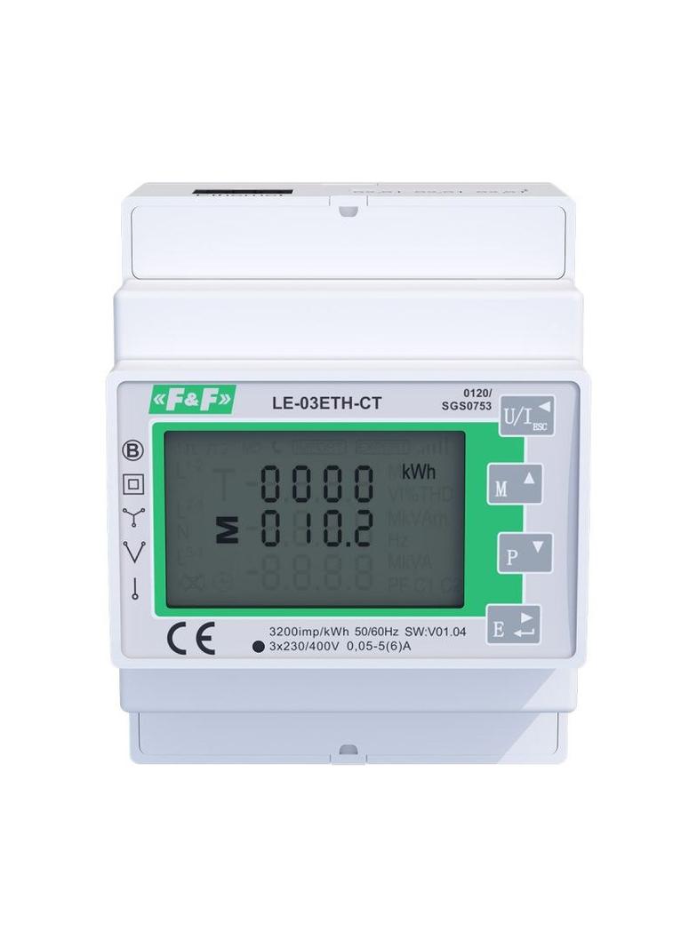 Licznik 3-fazowy przekładnikowy z wyjściem Ethernet MID LE-03ETH-CT F&F