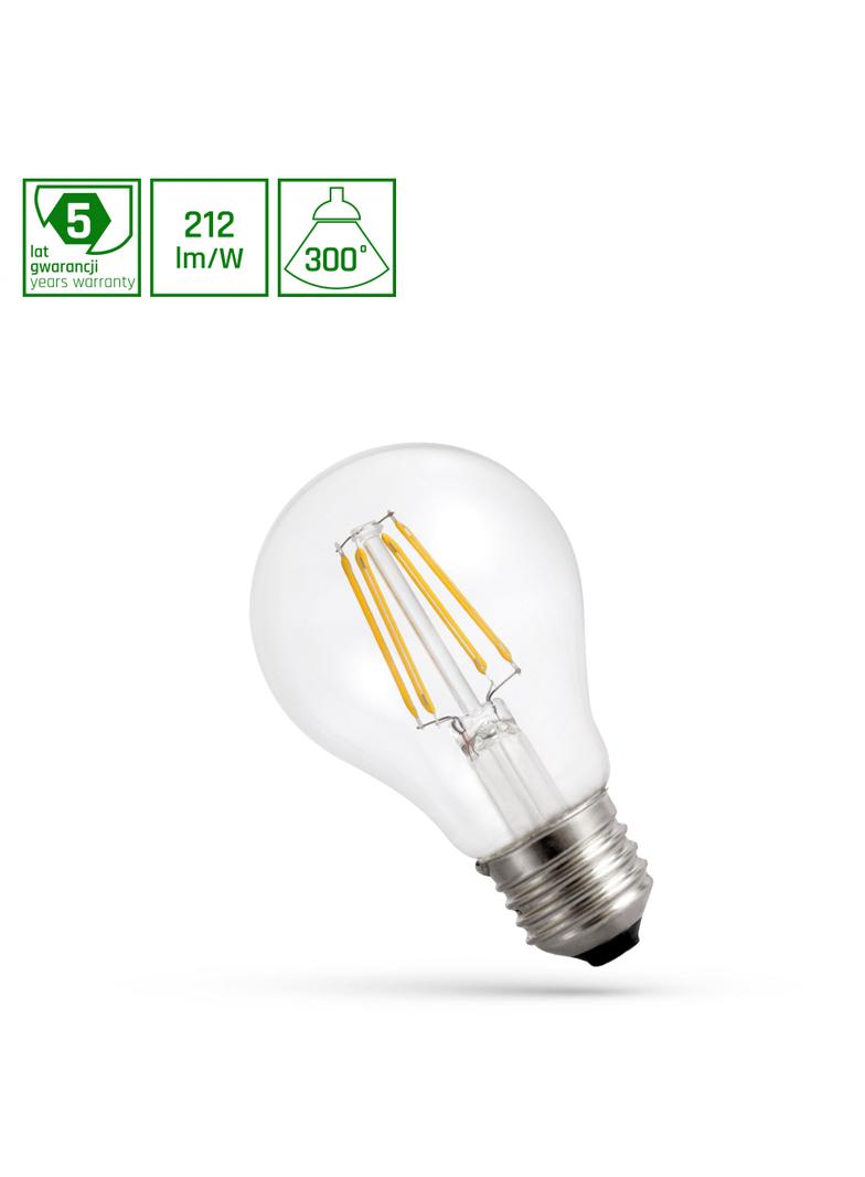 LED GLS E-27 230V 3,8W COG A-CLASS CW CLEAR SPECTRUM 5 lat gwarancji