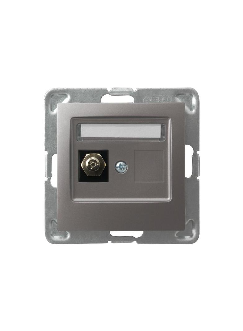 IMPRESJA Gniazdo ekwipotencjalne pojedyncze - kolor tytan