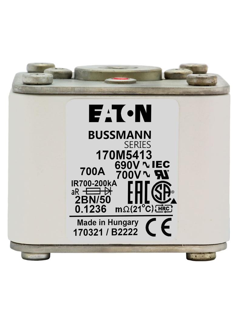 FUSE 700A 690V 2BN/50 AR UC Wkładka szybka 700A AC 690V rozmiar 2 61x77x51 mm aR IEC UL 170M5413 EAT