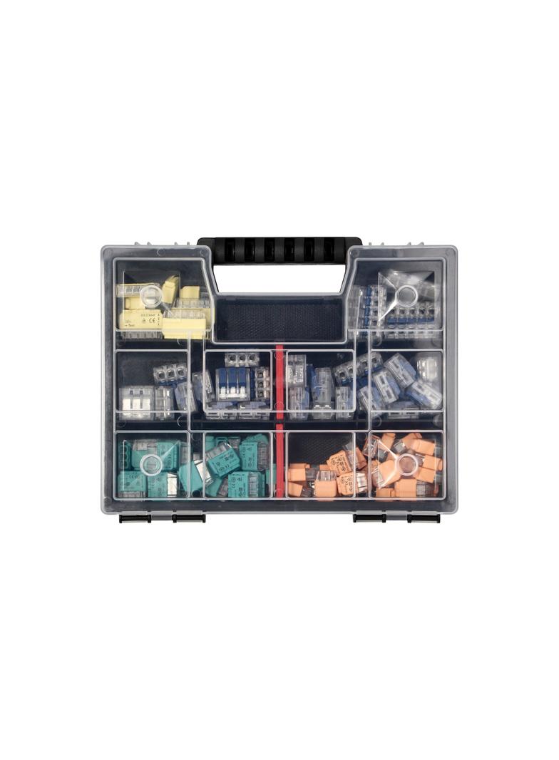 Zestaw złączek instalacyjnych Apartment Premium 109 sztuk. Wciskane: 30x 2-przew. 30x 3-przew. 12x O