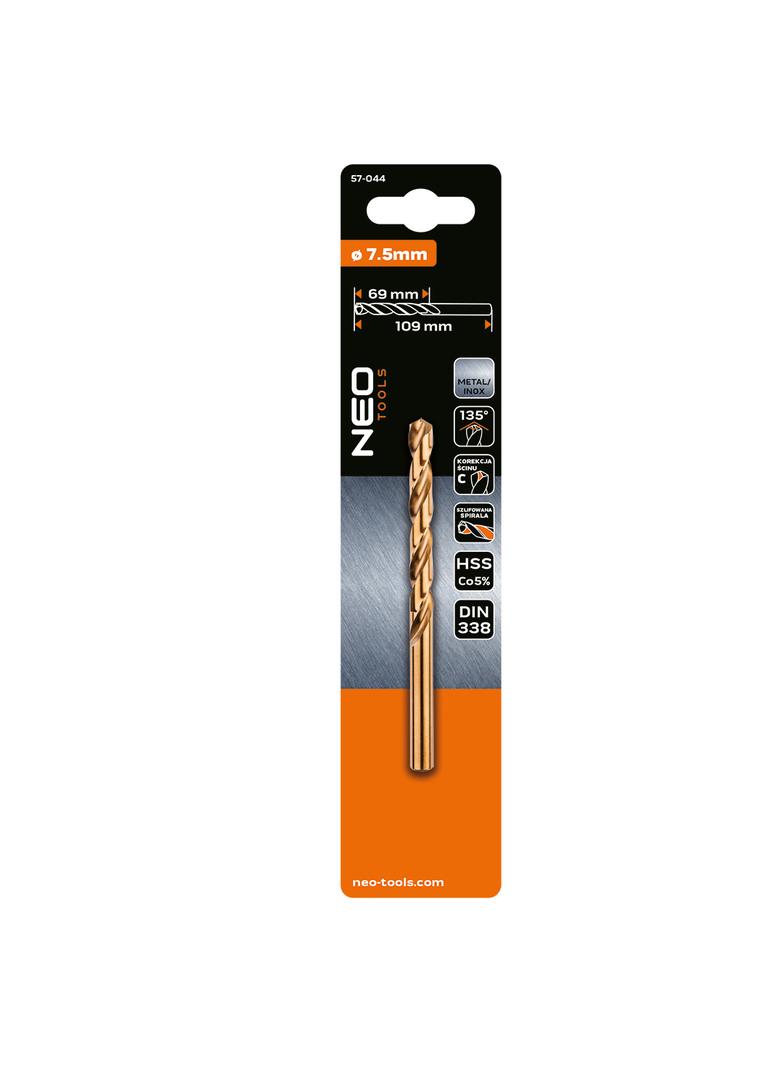 Wiertło do metalu HSS-Co, 7.5 mm