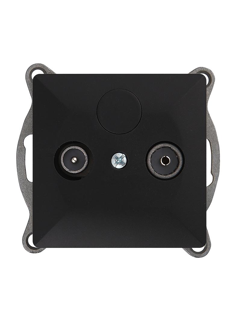 Gniazdo abonenckie "RTV" Pearl, 1,5dbt, GAP-P/K, czarny