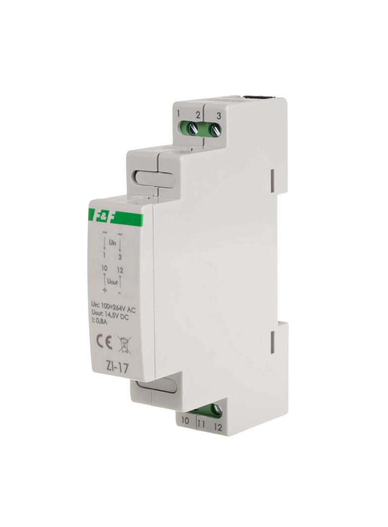 Zasilacz impulsowy 12W 14,5V DC nap. zas. 100-230V do montażu na szynie DIN ZI-17 F&F