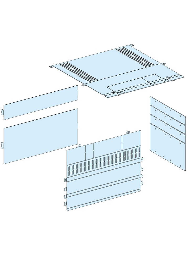 Rozdzielnice PrismaSet, osłona połączenia tylnego do mocowanego pionowo na stałe aparatu NS1600