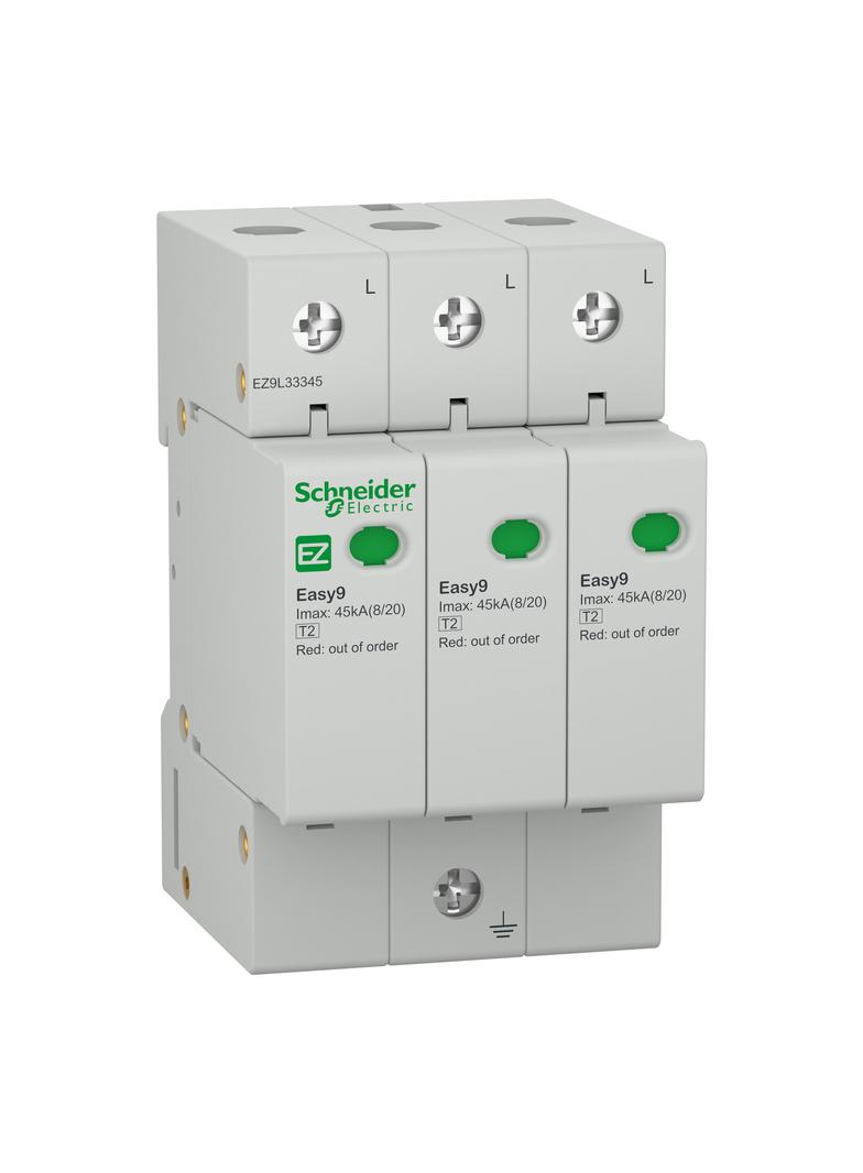 Ogranicznik przepięć Easy 9 Pro 3P Typ 2 Imax 45kA In 20kA Up 1,5 kV EZ9L33345 Schneider