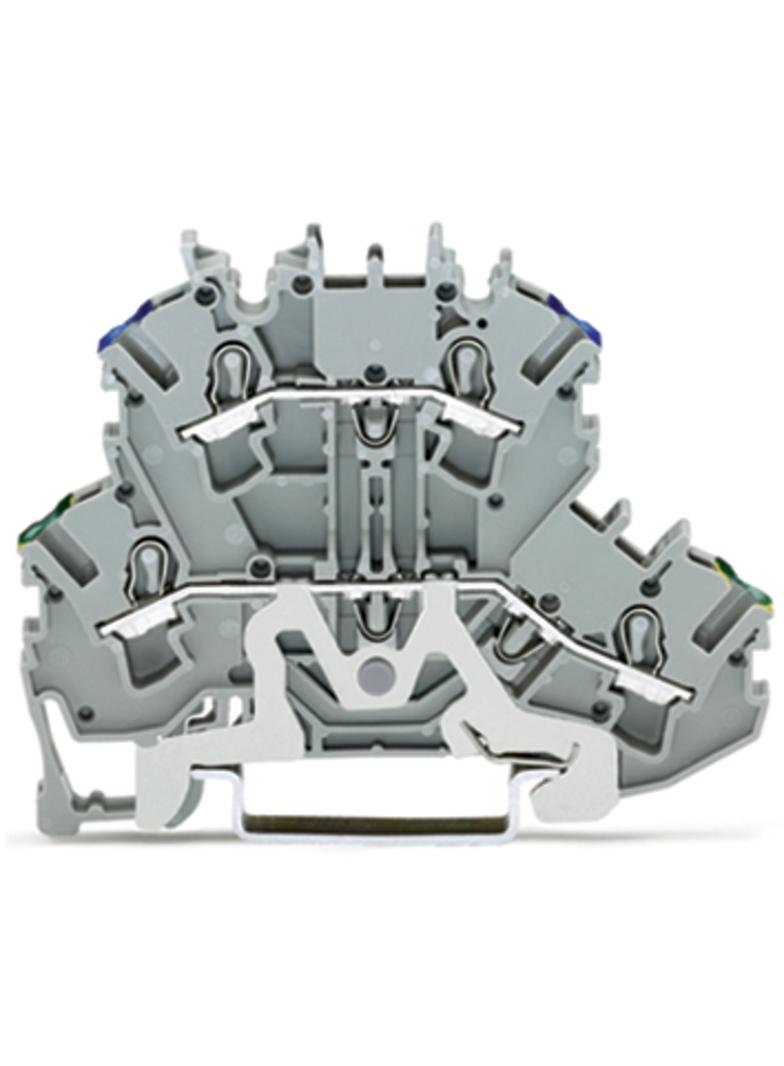 TOPJOBS złączka 2-piętrowa 2,5 mm2 PE/N szara