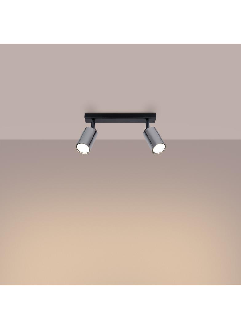 Plafon WINX 2 czarny/chrom