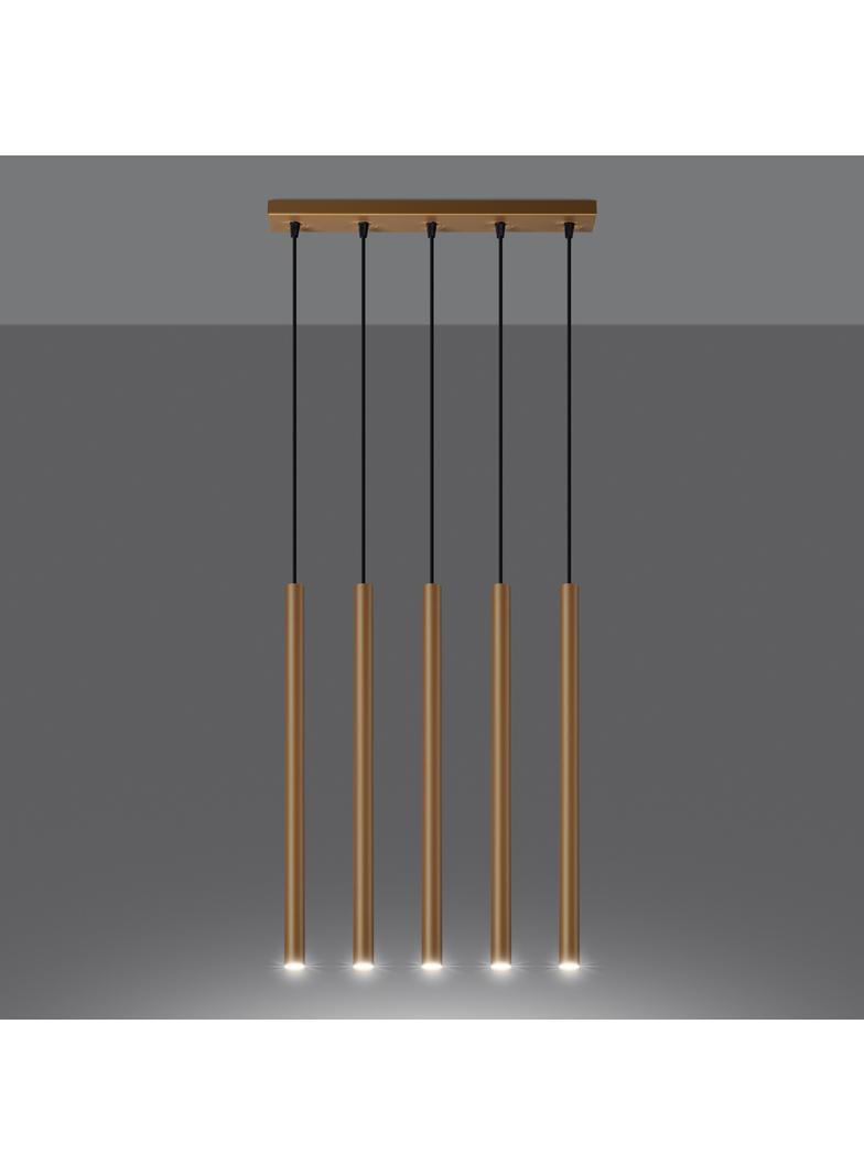 Sollux Lampa wisząca PASTELO 5L złota SL.1173