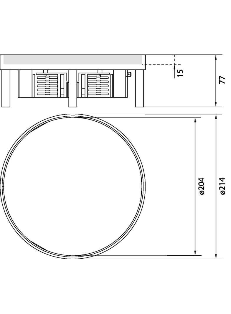 tehalit.VE-EE Pokrywa pełna IP54 5kN EKR06 fi215 15mm stal nierdzewna EKR060BL15 HAGER