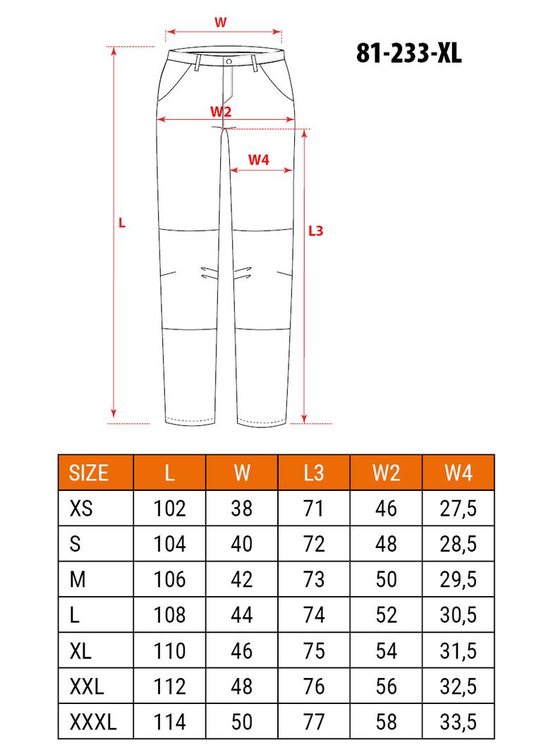 Spodnie robocze 5-kieszeniowe DENIM, czarne, rozmiar XL