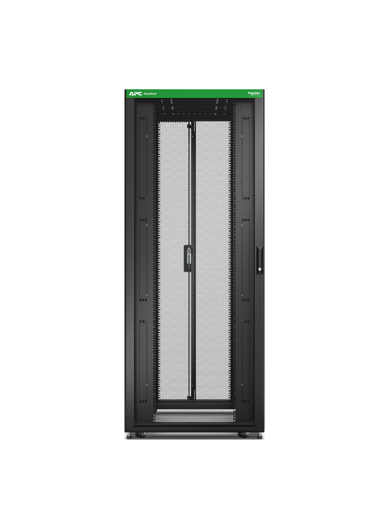 Szafa Easy Rack 800mm/42U/1200mm, z dachem, kółkami, nóżkami i 4 wspornikami, bez paneli bocznych, p