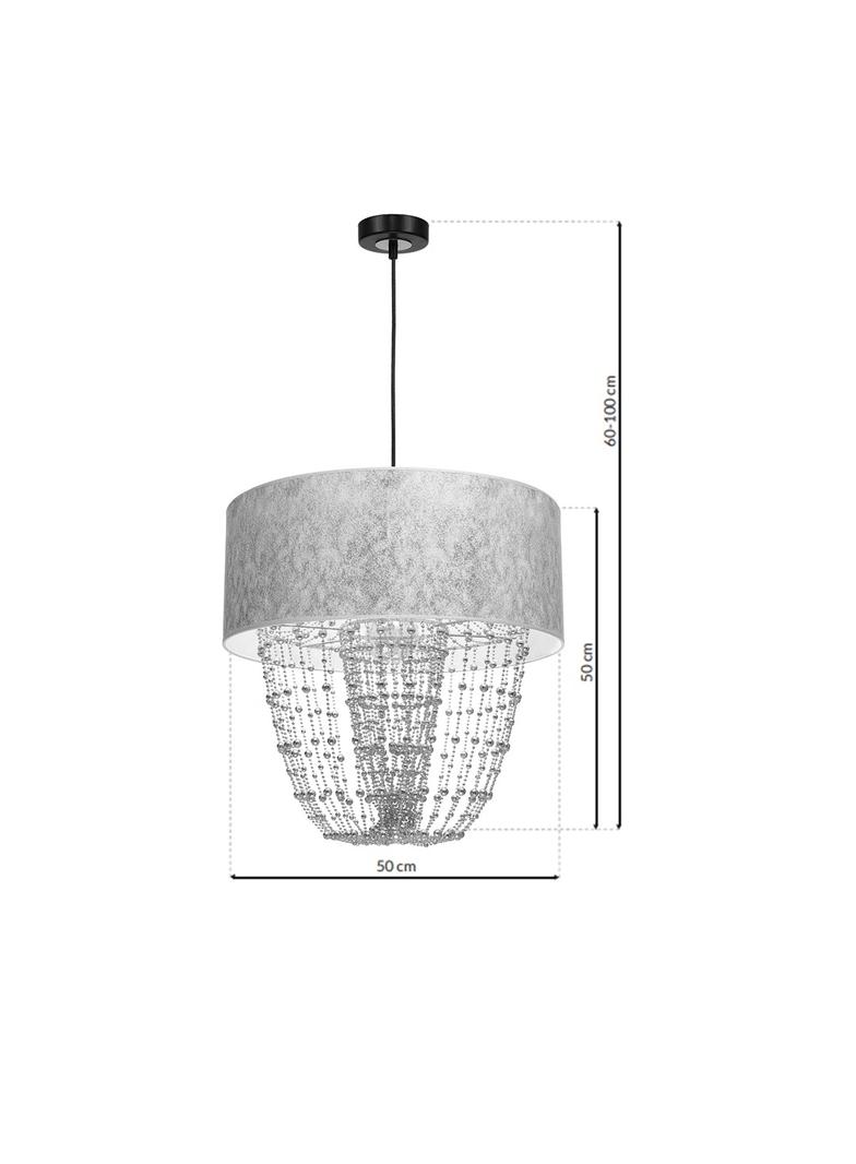 lampa wisząca Almeria E27 srebrna MLP6437 Milagro