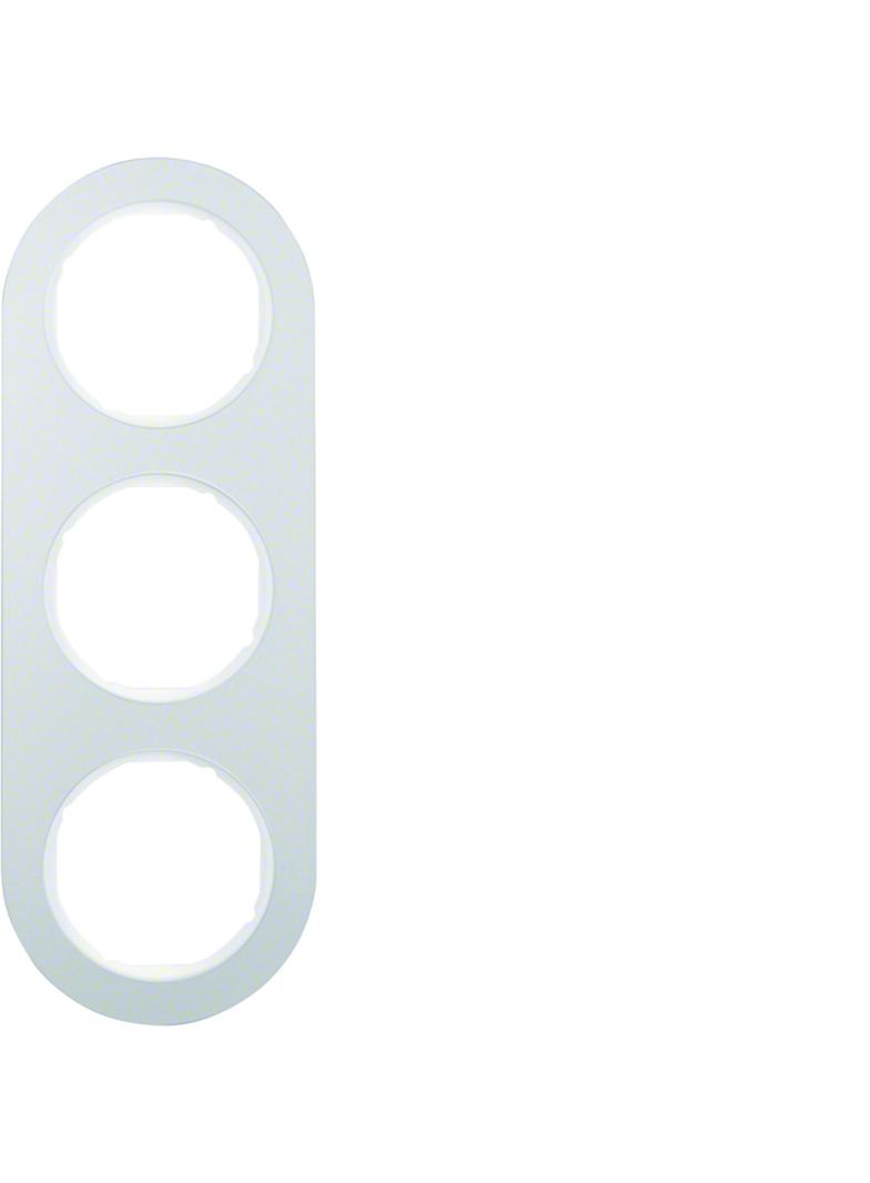 R.classic Ramka potrójna aluminium/biała Berker 10132074 WLD9300AW HAGER