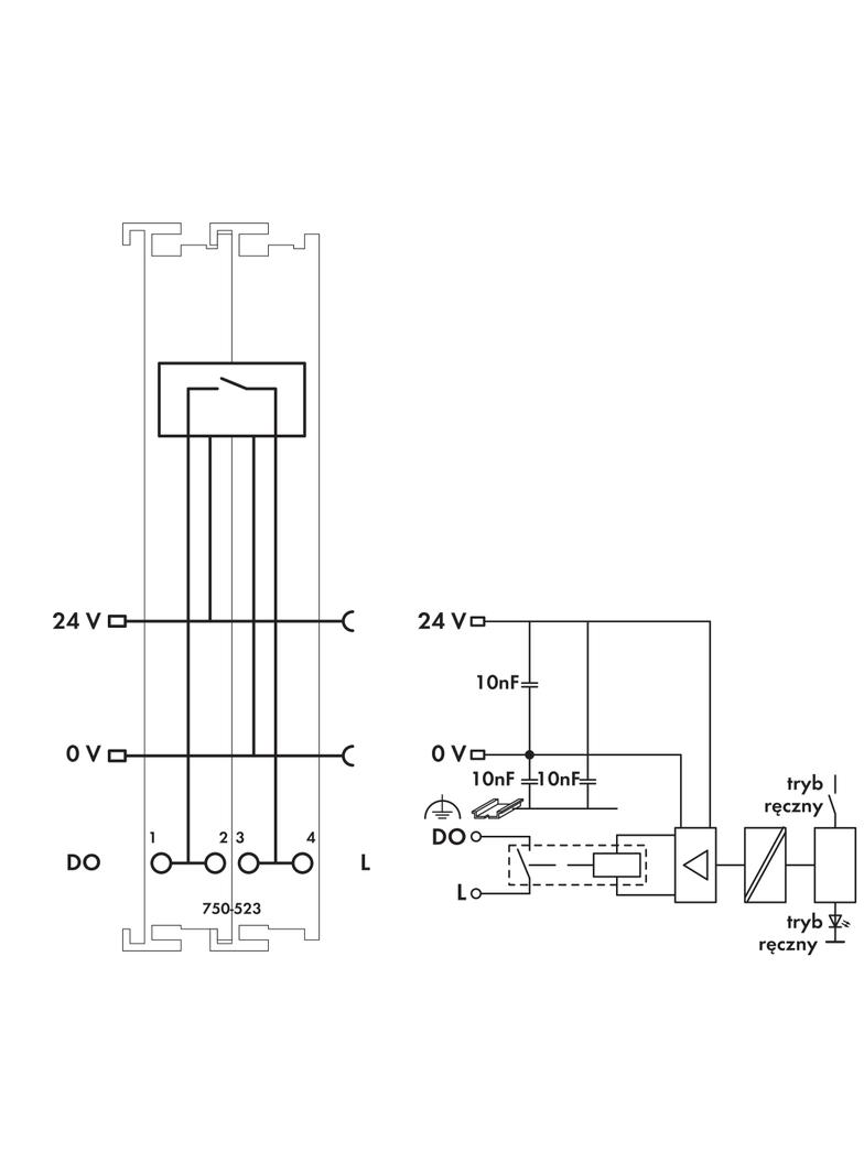 moduł 1DO 230V AC 16A przekaźnikowy 1z WAGO