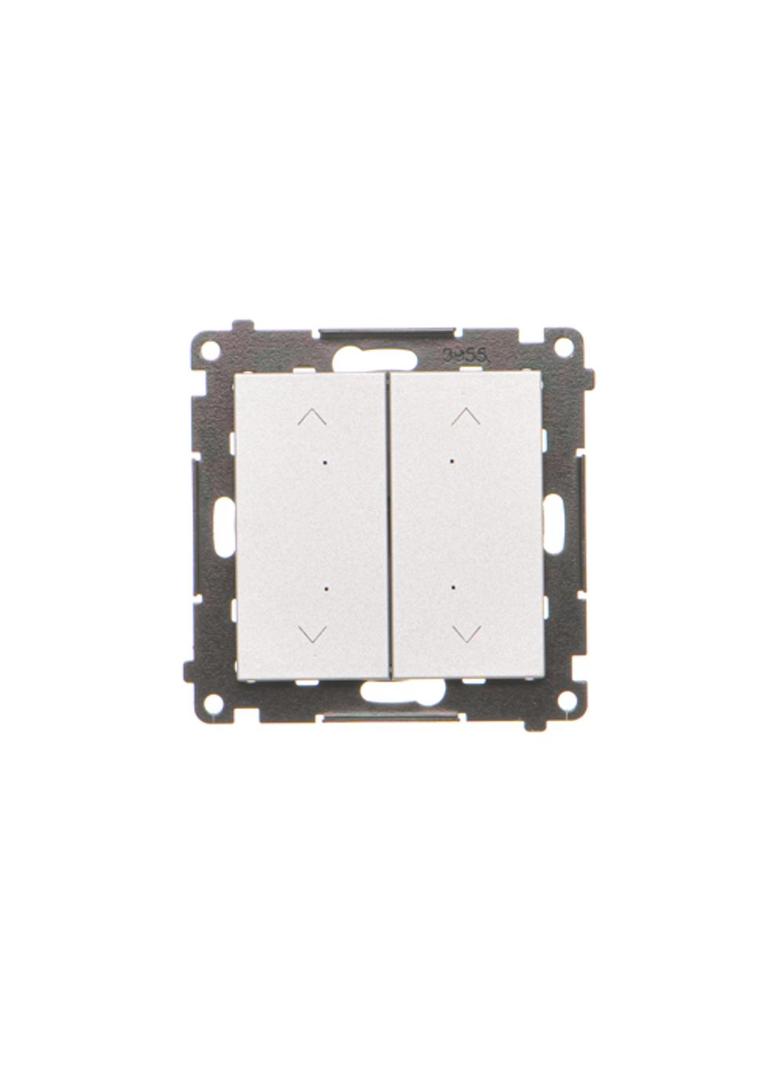 Simon 55 Łącznik/Przycisk roletowy zwierny podwójny elektroniczny Aluminium mat TEZ2.01/143 KONTAKT