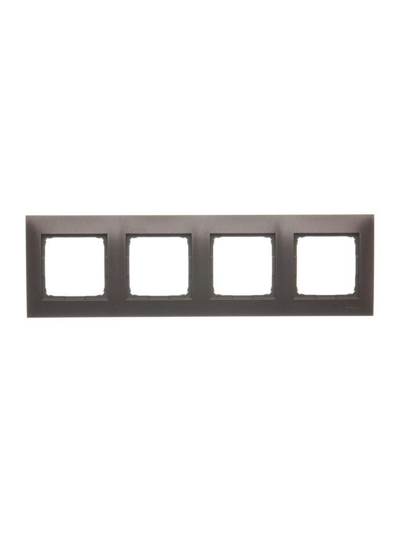 Simon 54 Premium Ramka 4-krotna PREMIUM do puszek karton-gips IP20 / IP44 brąz mat DRK4/46 KONTAKT