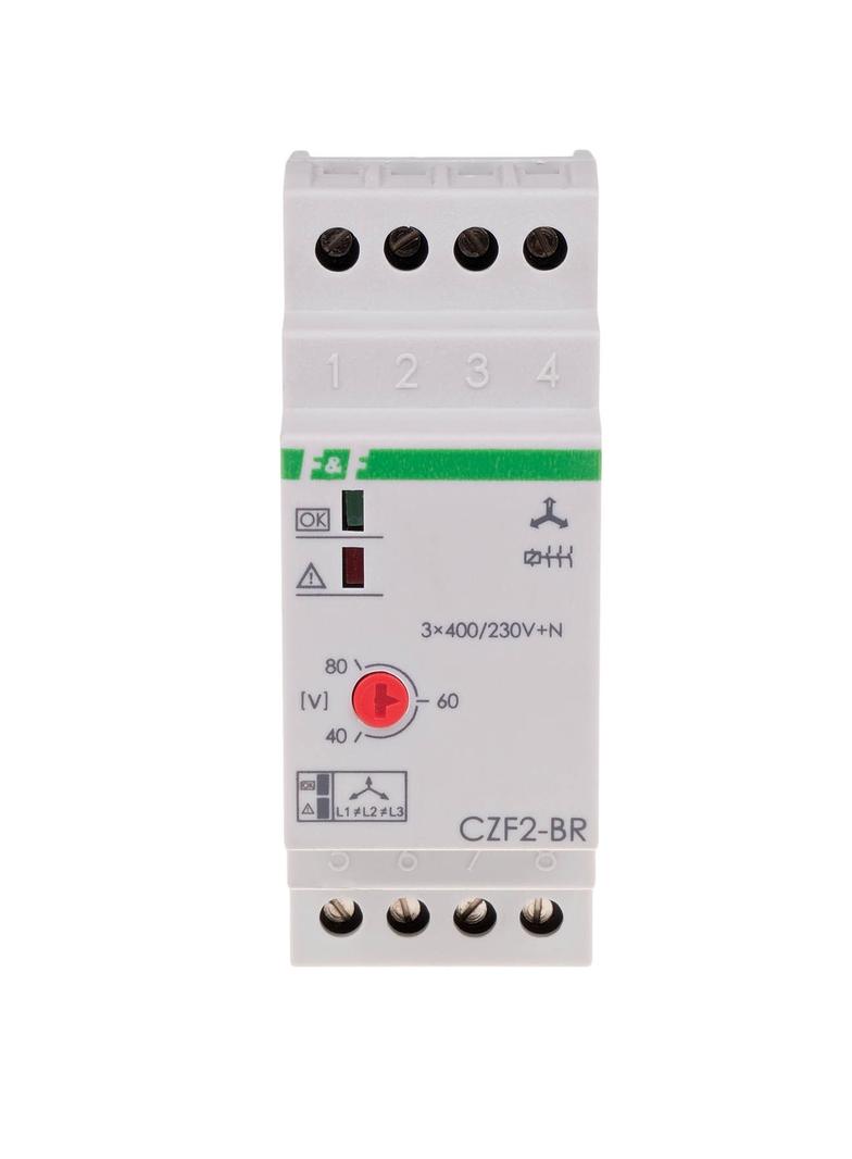 CZUJNIK ZANIKU FAZY Z KONTROLĄ STYKÓW, STYKI: 1Z , I=10A ; PRÓG REGULOWANY:165-180V, 2 MODUŁY
