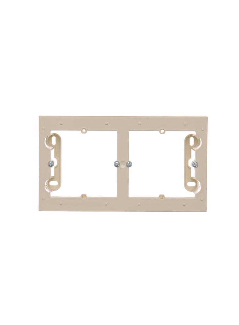 Simon 54 Premium Puszka natynkowa 2-krotna do ramek PREMIUM. Głębokość 35mm kremowy