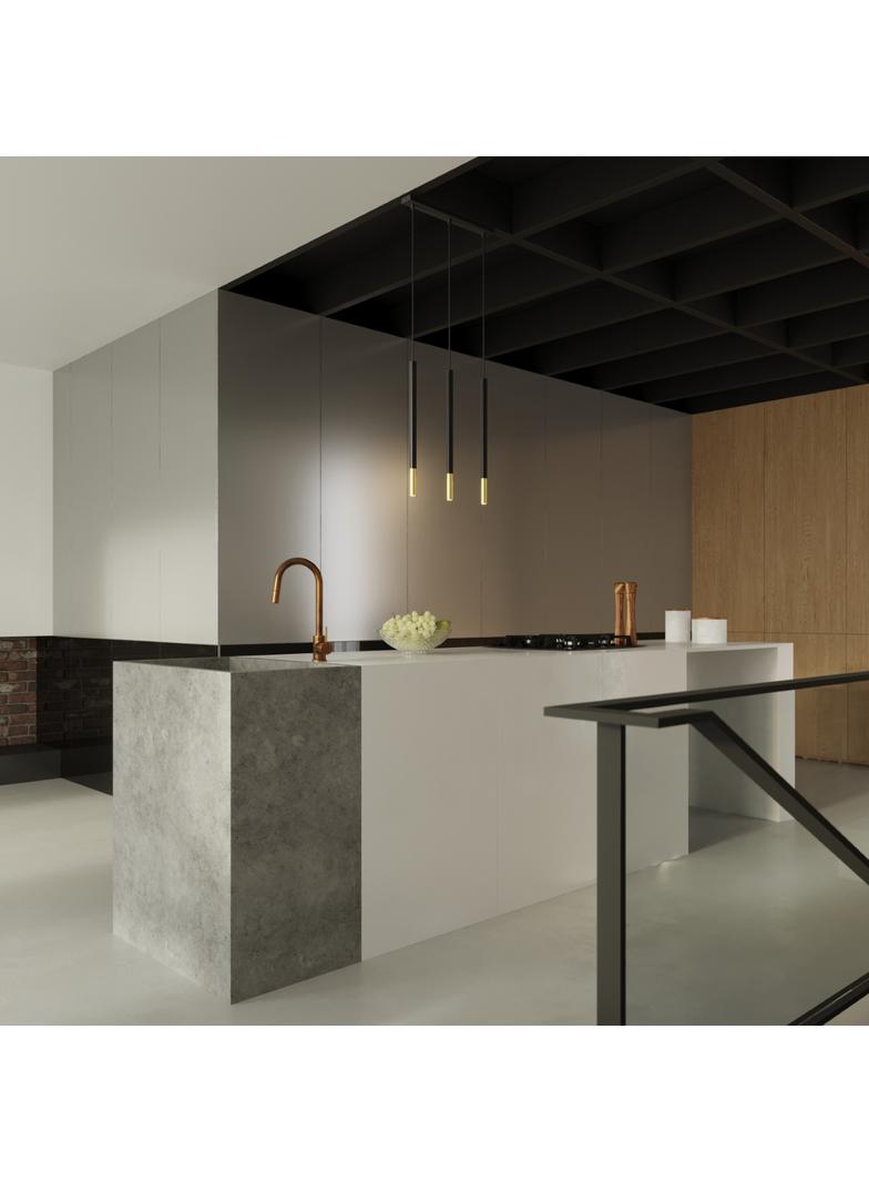 Sollux Lampa wisząca MOZAICA 3P czarny/złoto SL.0893