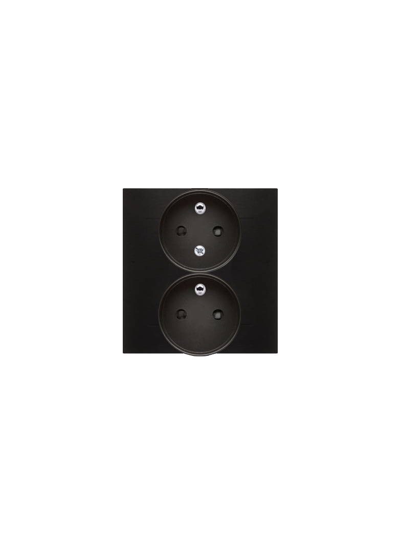 Simon 54 Gniazdo z/u podwójne z funkcją niezm. faz16A z. śrub. monoblok antracyt