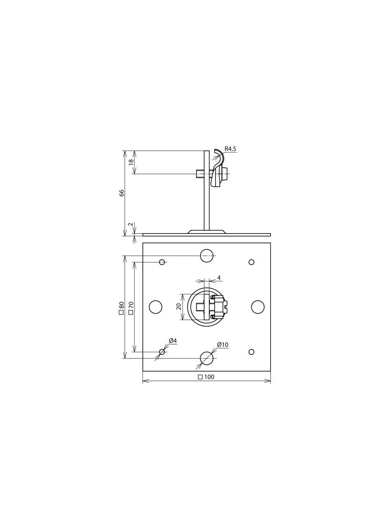 Wspornik dachowy przykręcany, 100x100, St/tZn