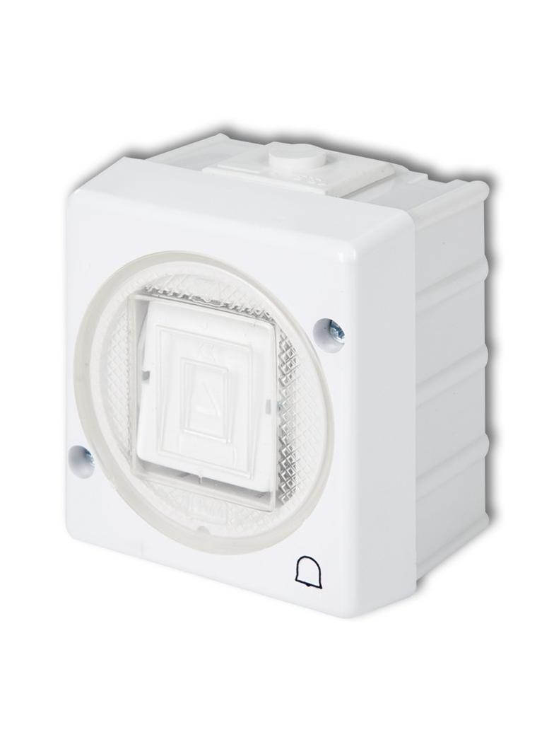 SENIOR Łącznik zwierny dzwonek podświetlany biały