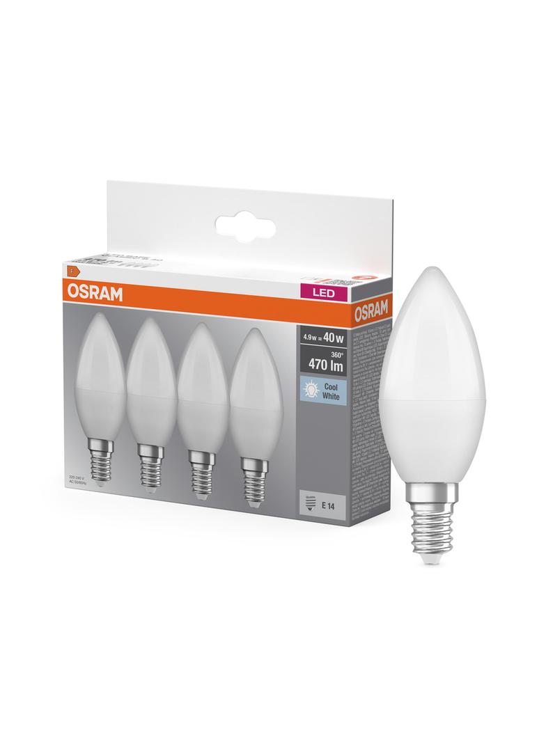 Lampa LED BASE Classic B40 4,9W/840 230V plastik E14 FS4 OSRAM