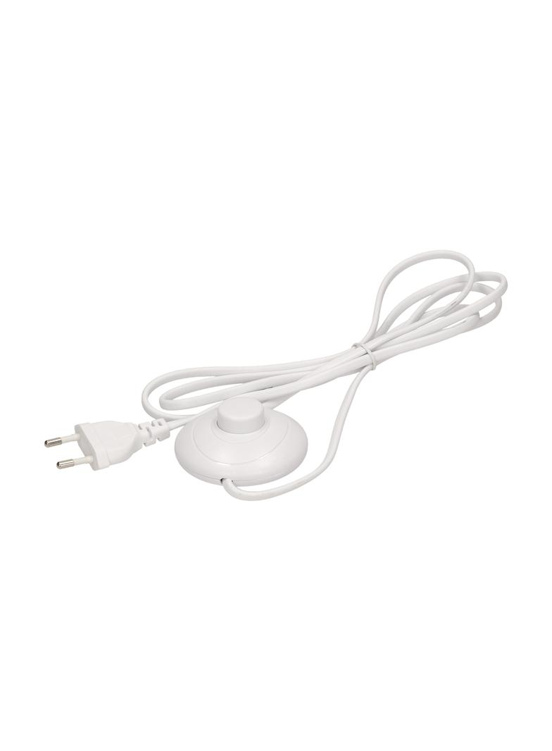 Przewód zasilający z wyłącznikiem nożnym i płaską wtyczką przewód 2m biały OR-AE-1395/W ORNO