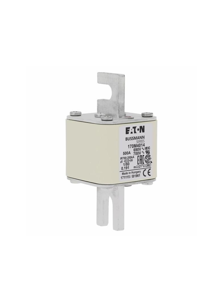500A 690V 1/80 aR INDICATOR FUSE Wkładka szybka 500A AC 690V DIN 1 53x53x108 mm aR DIN, 170M4014 EAT