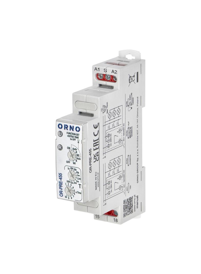 Automat schodowy 7 trybów pracy 230 VAC OR-PRE-455 ORNO