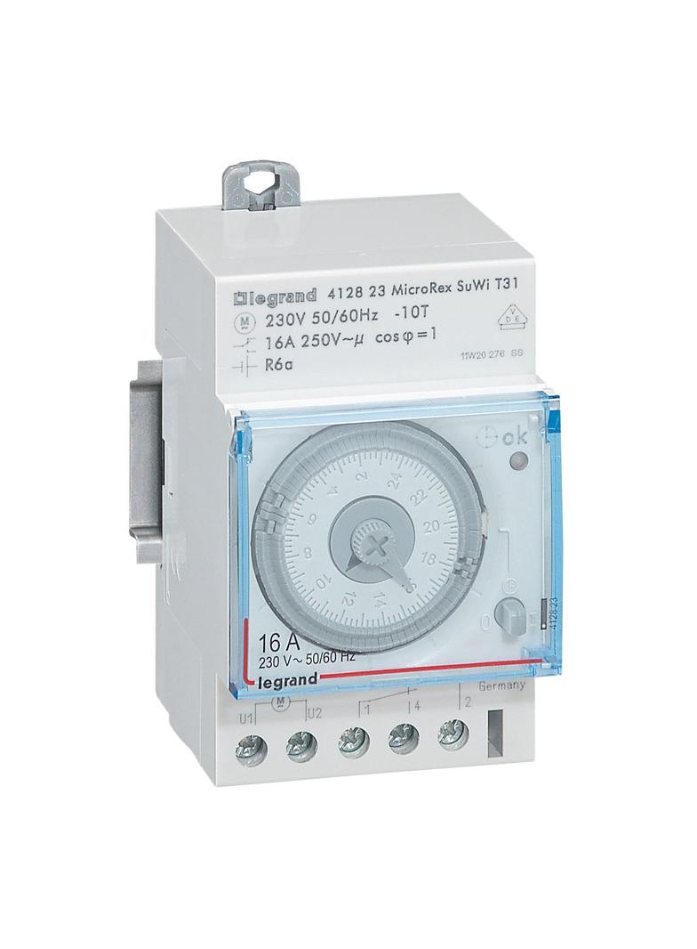 PROGRAMATOR ANALOGOWY DOBOWY PLUG&PLAY T31 SU/WI, NAPĘD KWARCOWY, Legrand